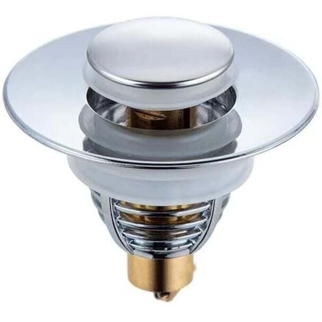 Bonde Lavabo Universel, Bouchon de Vidange Amélioré, Pull Type Bonde Evier,, pour Baignoire, Cuisine, Lavabo (Vidange 32-42mm) (1/4)