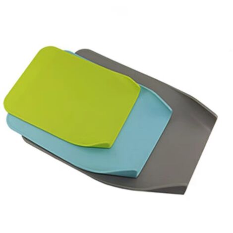 Chop ensemble de 3 planches à découper emboîtables avec bords incurvés, rangement vertical (1/5)
