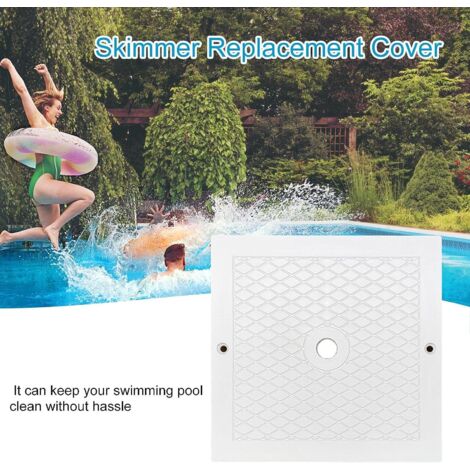 MOBUTOFU Lot De 2 Couvercles De Skimmer Carrés Pour Piscine Creusée - Blanc - 25,5 X 25,5 Cm - Protection Contre Les Débris