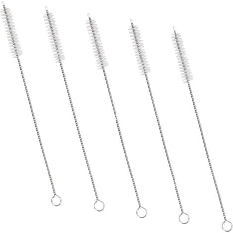 Brosse de nettoyage bouteille - Lot de 5x goupillon fin en nylon pour contenants étroits et petits recoins - Bouilloire théière tube (1/5)