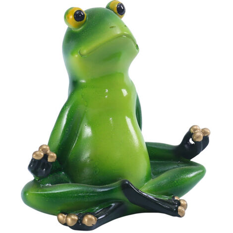 Frog Statue Resin Small 3D Figure with Toilet Desktop Ornaments Animal Decoration (1/4)