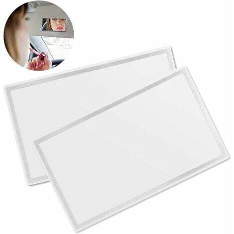 Miroir de courtoisie de voiture 2 pièces, miroir de courtoisie pare-soleil, miroir pare-soleil en acier inoxydable, pour pare-soleil de voiture, dossier de siège de voiture