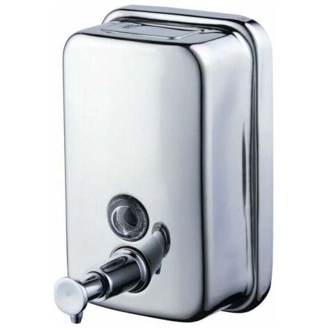 Distributeur de savon mural pour cuisine et salle de bain 18 oz/500 ml, acier inoxydable, chrome poli, BA4028SS5 (1/5)