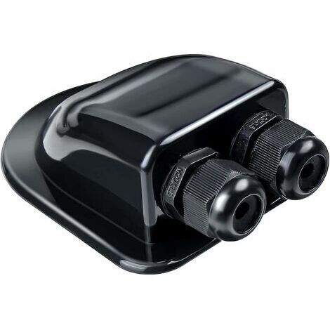 1 Pcs Noir Passe-Toit Presse-étoupe Solaire étanche Boîtier d'entrée de Câble ABS pour RV, Caravane et Bateau Passe Câble (1/4)