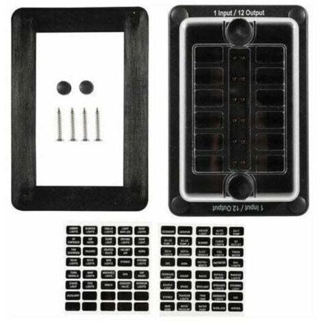 Porte-Fusible 12 VoiesAvec Indicateur Led, Convient Pour Voiture Et Marine 12-32V Dc (1/4)