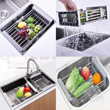 Panier de Vidange pour Cuisine, Support de Séchage d'Évier pour