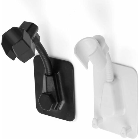 Support de Pommeau de Douche 2 pièces, Support Mural de Pommeau de Douche Universel Ajustable et Rotatif à 360 Degrés, Accroche Pommeau de Douche à Coller Non perforant Pour la Salle de Bain. (1/5)