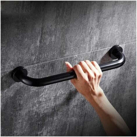 Poignée 50cm Barre d'appui Sécurité Baignoire WC Douche pour Enfants Femme Personne Agé,Noir
