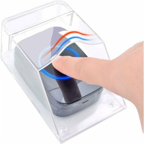 Housse de protection transparente pour sonnette de porte extérieure, étanche, sans fil, avec support mural - Dimensions : 11 x 6 x 5 cm (1/5)