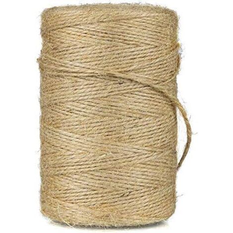 200M Ficelle de jute, ficelle de jardin, corde de jute naturelle,Arts Artisanat Ficelle, pour Jardinage,décoration,l'emballage Cadeau,arts créatifs