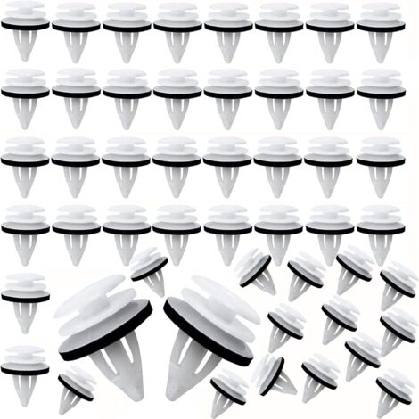 Lot de 50 clips de fixation universels pour carrosserie de voiture, rivets en plastique, pour panneaux de portières