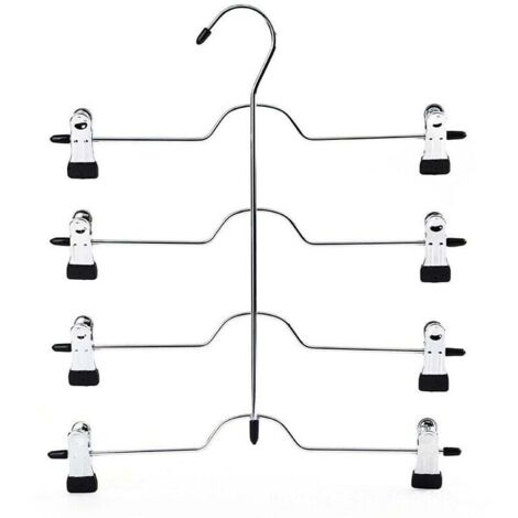 Cintres pour jupes Cintres pour pantalons à 4 niveaux Cintres peu encombrants Organisateur de placard pour jupe, pantalon (1/5)