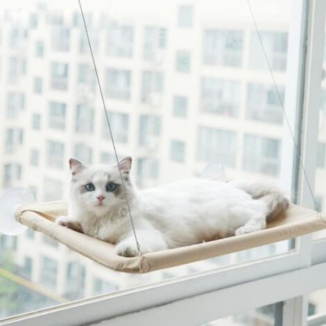 Hamac de Fenêtre Chat, Chaise Longue de Fenêtre pour Chat, Chat de Rebord de Fenêtre Transparent, Capacité de Charge maximale 20KG