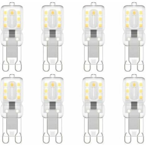 Ampoule LED G9, G9 LED 220V Blanc Naturel 4000K 3W Equivalent à Halogène 30W Halogène Lumière 8-Pack (1/5)