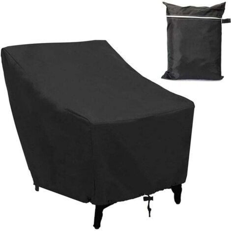 Housse Fauteuil Jardin Extérieur à Assise Profonde 210D Imperméable Couverture pour Chaise Patio Anti UV Anti-Vent avec Corde Ajustable,7079102cm (1/5)