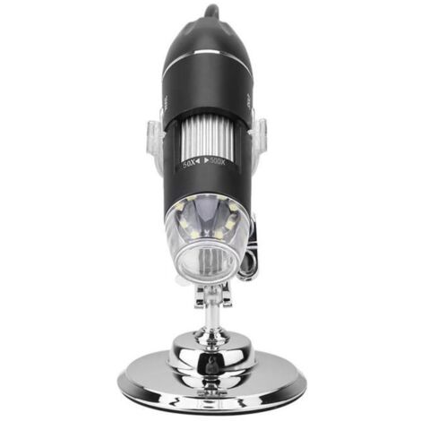 Loupe d\'ordinateur, microscope, avec lumière LED 2MP avec support pour contrôle PCB industriel Détection de cote de bijoux (1/4)