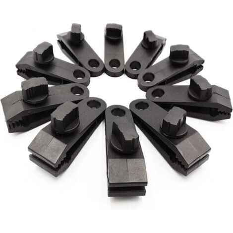 Lot de 10 pinces à bâche, vis à oreilles robustes – Pinces de tente à verrouillage solide pour bâches, auvents, camping en plein air, auvents de caravane, bâches de voiture, bâches de piscine (1/5)