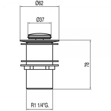 Bonde de lavabo sans trop‑plein Ø 37 mm 13454070 (1/2)