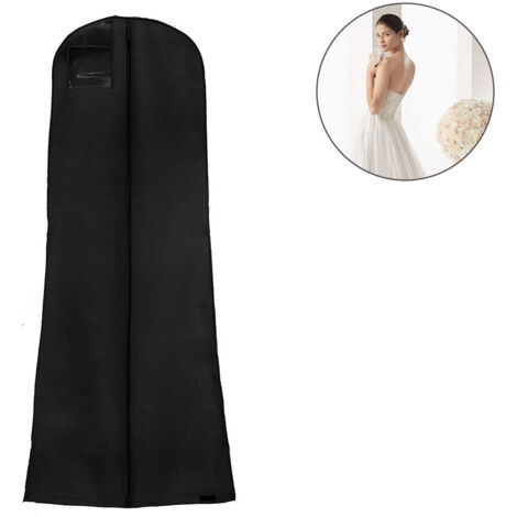 Grands sacs à vêtements, 180 80 22 cm Sac de rangement anti-poussière, sac de robe de mariée, noir
