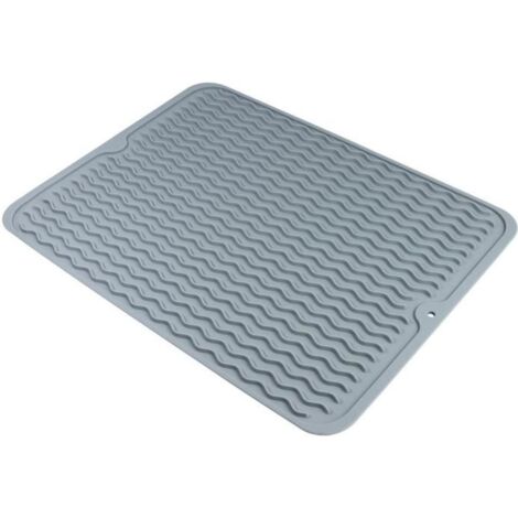 Tapis d\'Égouttoir Silicone - IGADGITZ - U7228 - Gris - Contemporain (1/3)