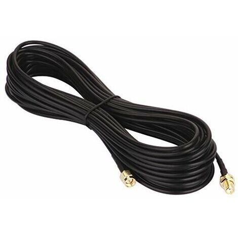 Bingfu Rallonge Antenne WiFi Fenêtre 30cm Câble Coaxial RP-SMA Mâle à Femelle Douille De Fenêtre De Câble Plat LoRa Pour Antenne WLAN Mineur Helium LoRa, 1 Paquet - 10