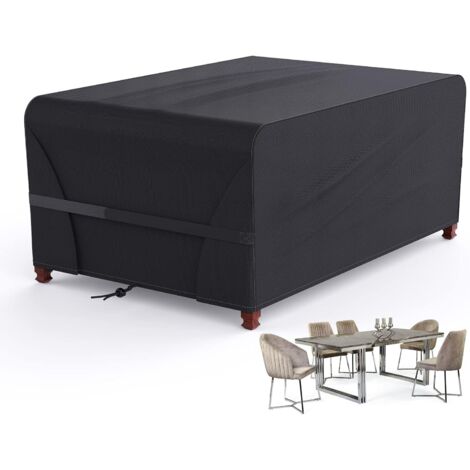 Housse de protection rectangulaire pour meubles de jardin en tissu Oxford robuste, anti-UV, indéchirable pour meubles d'extérieur en rotin, 170 x 94 x 70 cm (1/5)