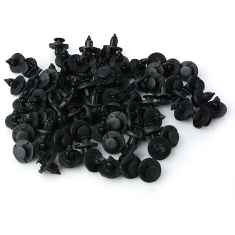 Rivet clips plastique 100 pièces – Fixation résistante pour panneaux de portes – Différentes tailles et formes pour voitures