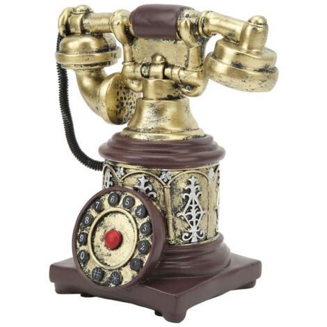 Ornement de téléphone antique Ornements de téléphone fixe vintage Ornements décoratifs pour la maison pour le café et le bureau à (1/4)