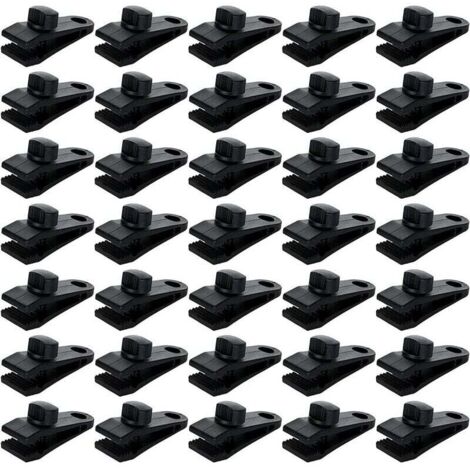 Lot de 30 Clip de Bâche Tente, Pince pour Bâche de Verrouillage, Pince pour Bache Pince pour Auvent Fixation Bache Tarp Caravan Housse Couvertures de Piscine (1/5)