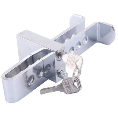 Serrure de sécurité de pédale de frein voiture 8 trous en acier automatique embrayage en acier Safty de verrouillage anti-vol (1/4)