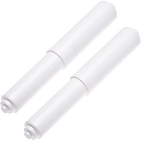 Paquet de 2 - Rouleau à ressort pour porte-papier hygiénique blanc (1/5)