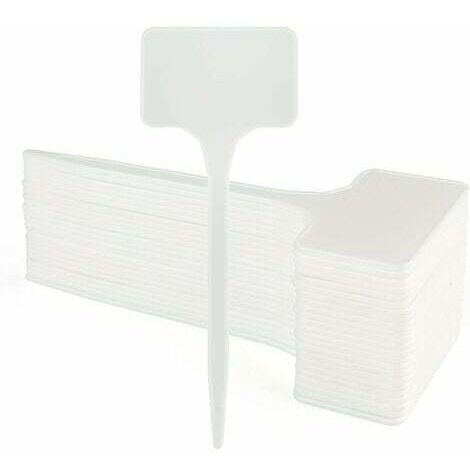 50 Pieces 15.5CM extérieur Plante de Grandes étiquettes extérieur Plastique Jardin Potager, Blanc (1/5)