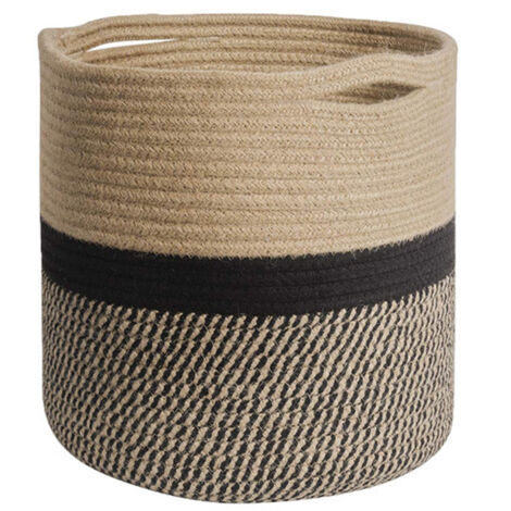 Panier de plante de corde robuste panier tissé moderne pour pot de fleur sol jardinières d'intérieur, panier de rangement organisateur rustique décor à la maison