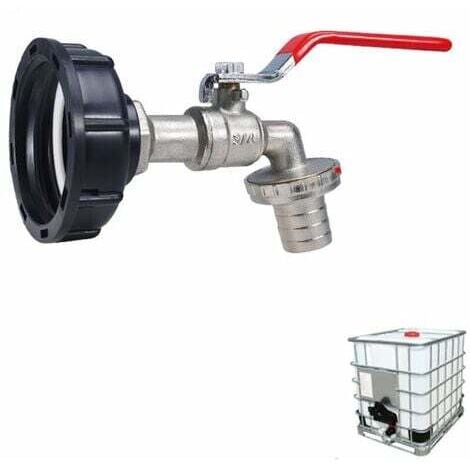 Robinet Cuve 1000L Recuperateur D Eau De Pluie 1000 Litres Adaptateur De R Servoir Ibc Connecteur Filetage 1 2 Bouchon En Laiton Pp Gros 60 Mm Raccor