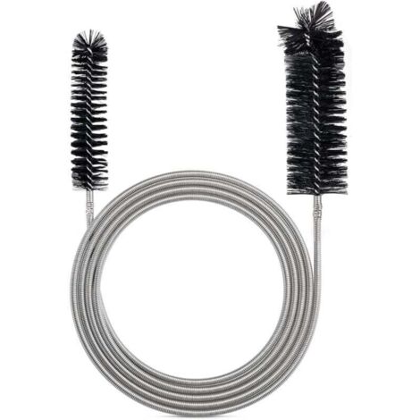 Brosse de nettoyage flexible pour tube d'alimentation - Outil de nettoyage de tuyau - Noir(2M) (1/5)