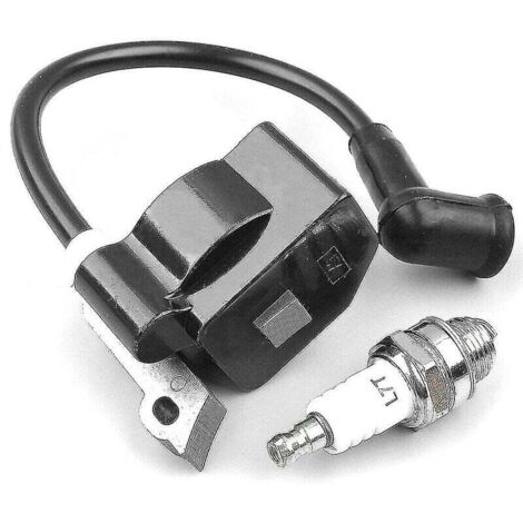 Bobine d'allumage avec bougie d'allumage pour Stihl FC55 FS38 FS45 FS55 HL45 HS45 Tronçonneuse de rechange, 43-49CC mechanical parts two-stroke lawn mower L7T spark plug nozzle (1/4)