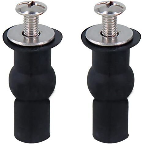 2 pièces Abattant WC Fixations Charnières Store Charnières Trou de Fixation Extensible Caoutchouc Vis Convient à Toutes Les Toilettes (18mm) (1/5)