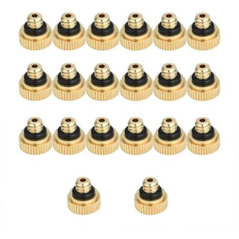 Lot de 20 buses de brumisation en laiton 0.4mm – Économie d'eau pour systèmes de refroidissement extérieur – Entretien facile – Einemgeld