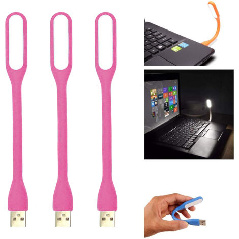 Lampe LED USB Pour Ordinateur Portable - Flexible Et Réglable - Mini Lumière De Lecture - Alimentation Par Port USB - Design Compact Chromé