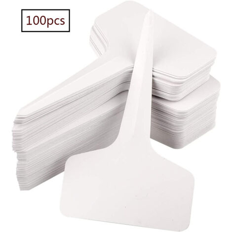 100pcs mini piquets de plantes en plastique en forme de T étiquettes autocollantes marqueurs de plantation d'étiquettes signes 6CM 10CM pratique pour tous les jardiniers (Multi) (1/5)