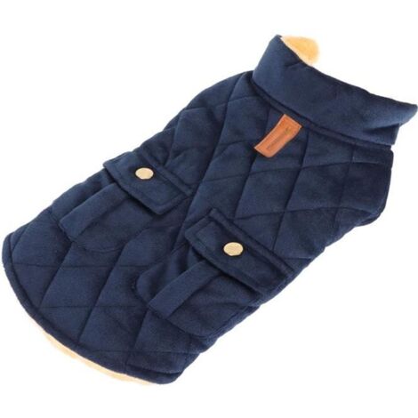 Manteau d\hiver pour chien -  - Veste chaude, coupe-vent, confortable - Bleu - Non imperméable,M
