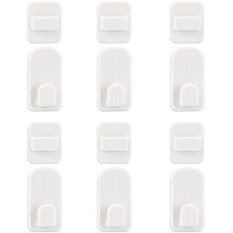 6 paires de support de télécommande auto-adhésif crochet de télécommande support de montage mural blanc média TV télécommande organisateur pour téléviseurs et climatiseurs télécommande (1/5)