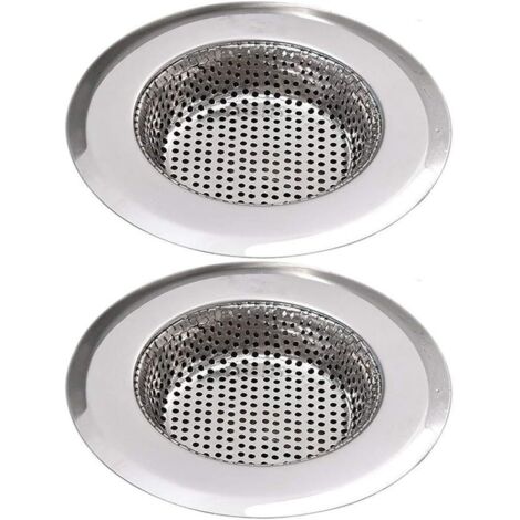 MOWZE Filtres à évier en Acier Inoxydable Drain Plug Vidange Crépine Panier Salle De Bains Bouchon De Vidange Crépine évier De Cuisine Bouchon évier Filtre évier De Filtre(2PCS) (3.54inch/9cm) (1/5)
