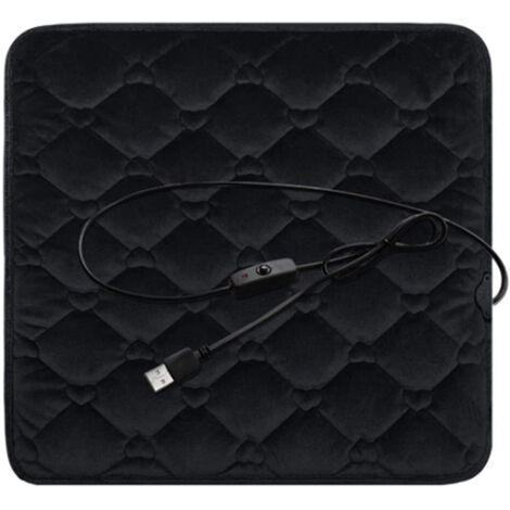 Coussin de siège chauffant USB pour voiture, coussin chauffant électrique 5V coussin de couverture de chauffage de chaise antidérapante hiver plus chaud pour chaise de bureau canapé à la maison (1/5)