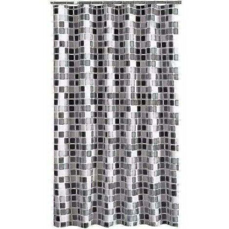 Rideau de douche 200 x 220 cm (l XH), anti-moisissure, antibactérien, hydrofuge, tissu polyester doux (1/3)