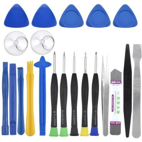 Kit de réparation smartphone 22 pièces - Bleu - Jeu de tournevis - Outils d\'ouverture de réparation (1/4)