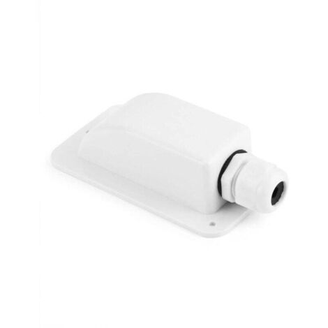 Passe-toit IP68 Presse-étoupe Solaire étanche botier d'entrée de cable 1 voie résistant aux intempéries, caravane et bateau passe cable en ABS, blanc, 1 Pièce
