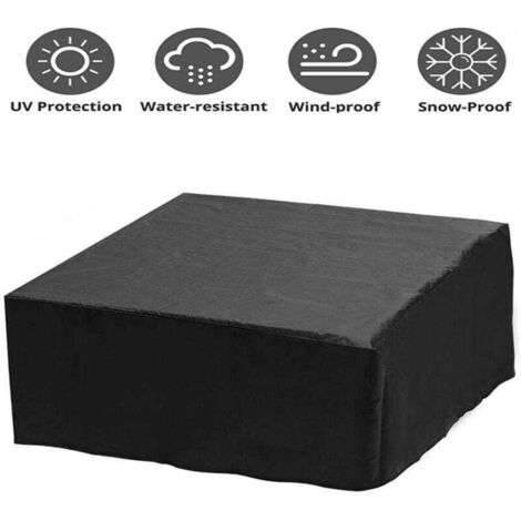 Housse de Protection pour Spa 240x240x85cm, Bain à Remous,Piscine,Baignoire,Couverture de Spa en Tissu Oxford pour Jardin Extérieur, Anti-poussière,Imperméable à l'eau,Anti-UV