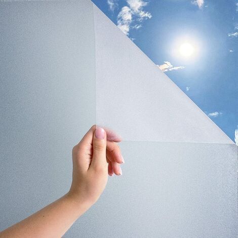Film de fenêtre Anti-UV en Verre dépoli - Film Autocollant pour fenêtre - Opaque et réutilisable - pour Le Bureau et la Vie - 50 x 300 cm (1/4)