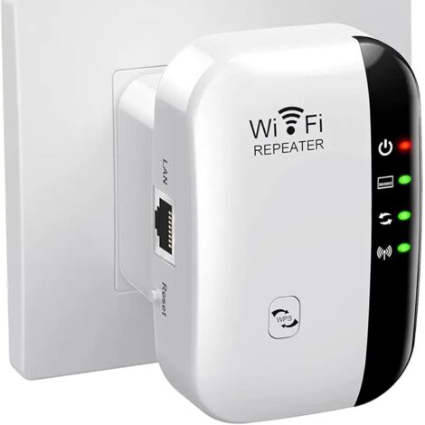 Amplificateur WiFi Repeteur Booster de signal sans fil WiFi extender 300M WLAN 802.11ngb - forfait e (1/5)
